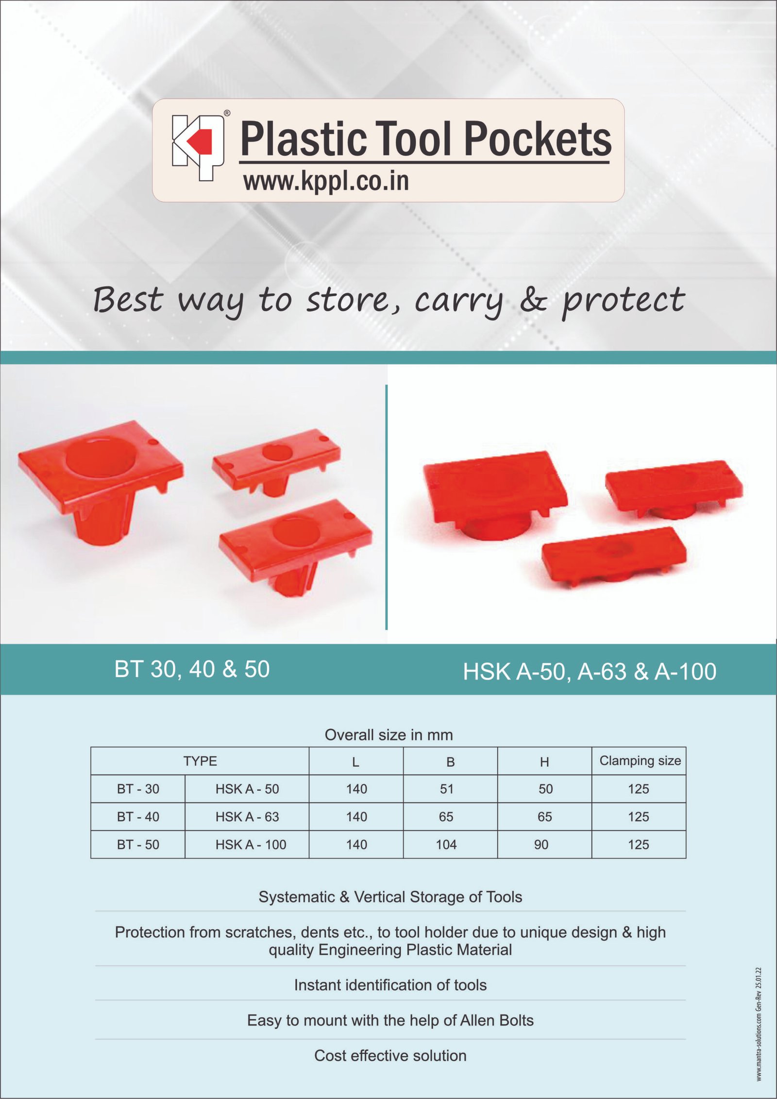Plastic Tool Pockets